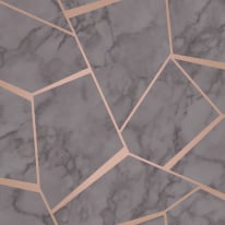 Fine Decor Marblesque Fractal Charcoal Metallic Wallpaper - FD42266