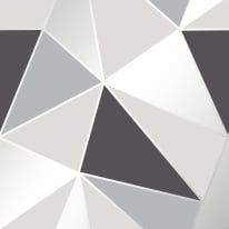 Fine Decor Apex Geo Black/Silver Wallpaper - FD41994