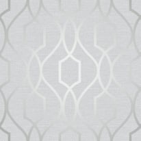 Fine Decor Apex Trellis Stone/Silver Metallic Wallpaper - FD41995