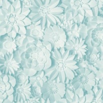 Fine Decor Dimensions 3D Effect Floral Teal Wallpaper - FD42598