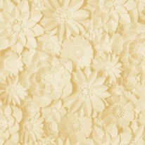 Fine Decor Dimensions 3D Effect Floral Yellow/Mustard Wallpaper - FD42597
