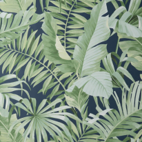 Fine Decor Maui Tropical Navy Blue Wallpaper - FD42851