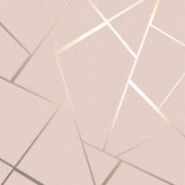 Fine Decor Quartz Fractal Blush/Gold Glitter Metallic Wallpaper - FD42682