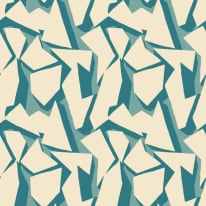 Ohpopsi Fragments Shatter Teal Wallpaper - FRA50109W