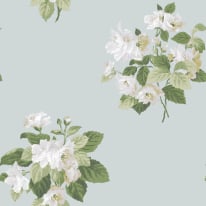 Galerie Classic Bouquet Duck Egg/Green Wallpaper - G78497