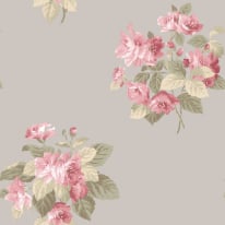 Galerie Classic Bouquet Taupe/Green Wallpaper - G78501