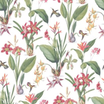 Galerie Cottage Botanical White Multi Wallpaper - G78505