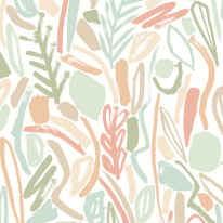 Ohpopsi Glasshouse Verdure Sage/Apricot Wallpaper - GHS50144W