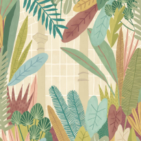 Ohpopsi Glasshouse Forest/Chestnut Wallpaper - GHS50152W