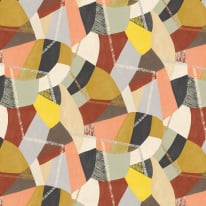 Ohpopsi Abstract Geometric Cinnamon Wallpaper - GRA50102W