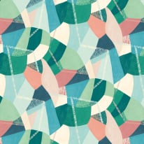 Ohpopsi Abstract Geometric Flamingo Wallpaper - GRA50107W