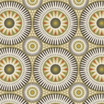 Ohpopsi Large Ellipse Circle Coffee/Olive Wallpaper - GRA50124W