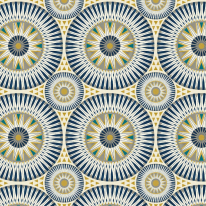 Ohpopsi Large Ellipse Circle Ink/Amber Wallpaper - GRA50126W