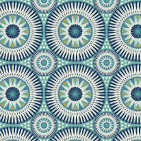 Ohpopsi Large Ellipse Circle Denim/Flax Wallpaper - GRA50127W
