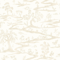 Ohpopsi Kaiwa Trees Lace White Wallpaper - HAN50107W