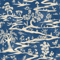 Ohpopsi Kaiwa Trees Cobalt Wallpaper - HAN50110W