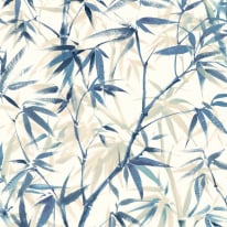 Ohpopsi Shadow Bamboo Sapphire Wallpaper - HAN50116W