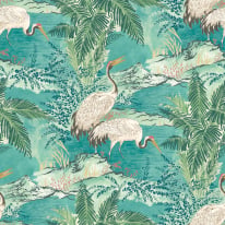 Ohpopsi Kansho Cranes Lagoon Wallpaper - HAN50133W