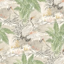 Ohpopsi Kansho Cranes Porcelain Wallpaper - HAN50134W