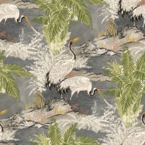 Ohpopsi Kansho Cranes Platinum Wallpaper - HAN50135W