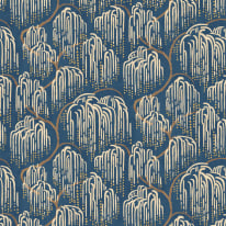 Ohpopsi Shizu Willow Tree Cobalt Wallpaper - HAN50139W