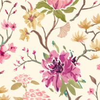 Ohpopsi Saku Japanese Flowers Vintage Plum Wallpaper - HAN50148W