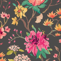 Ohpopsi Saku Japanese Flowers Midnight Twist Wallpaper - HAN50150W