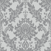 Holden Decor Clara Damask Charcoal Metallic Glitter Wallpaper - 35391