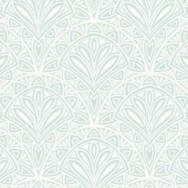 Hoopla Walls Elegance Deco Fan Blue Wallpaper - HWA1025W