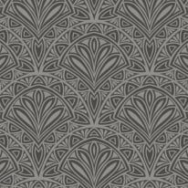 Hoopla Walls Elegance Deco Fan Black Wallpaper - HWA1027W