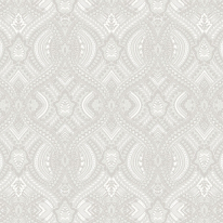 Hoopla Walls Elegance Ogee Damask Grey Wallpaper - HWA1033W