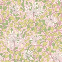 Hoopla Walls Honeysuckle Leaf Trail Soft Pink Wallpaper - HWA1076W