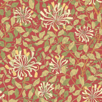 Hoopla Walls Honeysuckle Leaf Trail Terracotta Wallpaper - HWA1085W