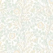 Hoopla Walls Rosehip Trail Soft Mint Wallpaper - HWA1090W