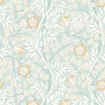 Hoopla Walls Rosehip Trail Seafoam Wallpaper - HWA1091W
