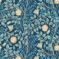 Hoopla Walls Rosehip Trail Navy Blue Wallpaper - HWA1097W