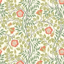 Hoopla Walls Rosehip Trail Coral Pink Wallpaper - HWA1098W