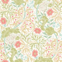 Hoopla Walls Seaweed Garden Rose Pink Wallpaper - HWA1100W