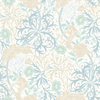 Hoopla Walls Seaweed Garden Soft Blue Wallpaper - HWA1101W