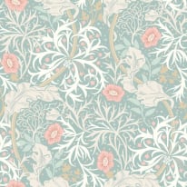 Hoopla Walls Seaweed Garden Seafoam Wallpaper - HWA1102W