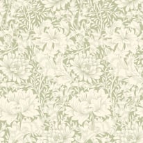 Hoopla Walls Chrysanthemum Sage Green Wallpaper - HWA1115W
