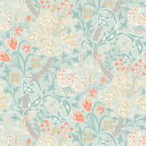 Hoopla Walls Lily Ogee Duckegg Blue Wallpaper - HWA1127W