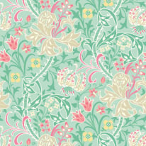 Hoopla Walls Lily Ogee Mint Green Wallpaper - HWA1128W