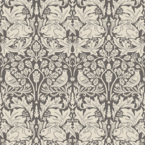 Hoopla Walls Forest Rabbit Charcoal Grey Wallpaper - HWA1143W