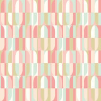 Hoopla Walls Building Blocks Coral Mix Wallpaper - HWA1163W