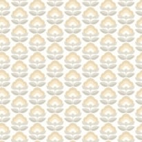 Hoopla Walls Retro Flower Stone/Dove Wallpaper - HWA1172W