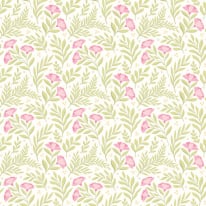 Hoopla Walls Petite Posy Rose/Apple Wallpaper - HWA1186W