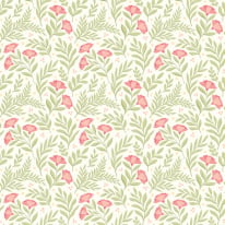 Hoopla Walls Petite Posy Coral Wallpaper - HWA1187W