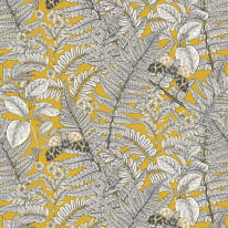Hoopla Walls Wild Ferns Mustard Wallpaper - HWA1199W
