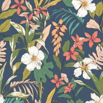 Hoopla Walls Oasis Navy Twist Wallpaper - HWA1203W